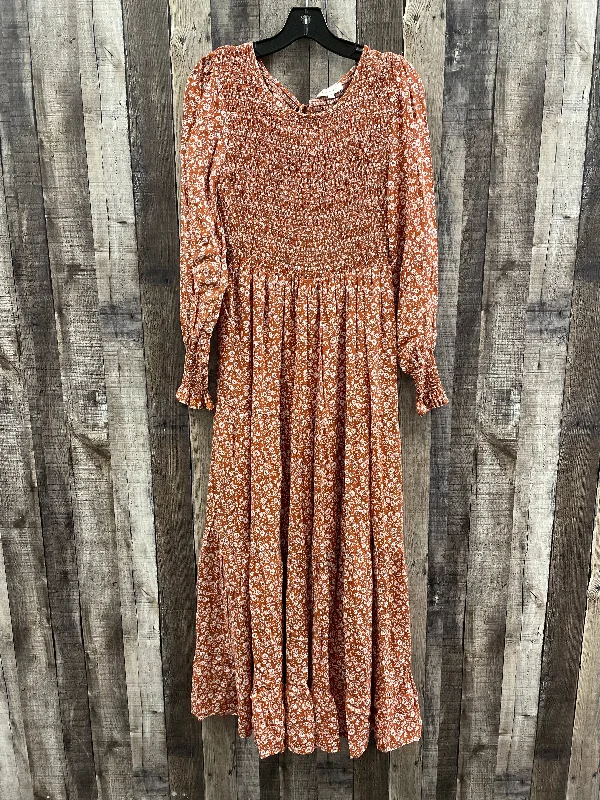 Dress Casual Maxi By Bohme In Brown, Size: M