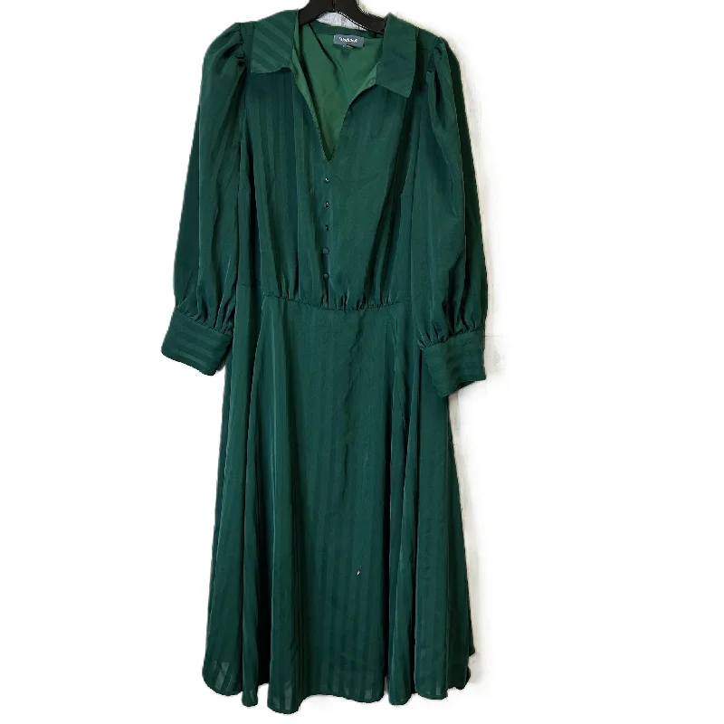 Dress Casual Maxi By Modcloth In Green, Size: 22