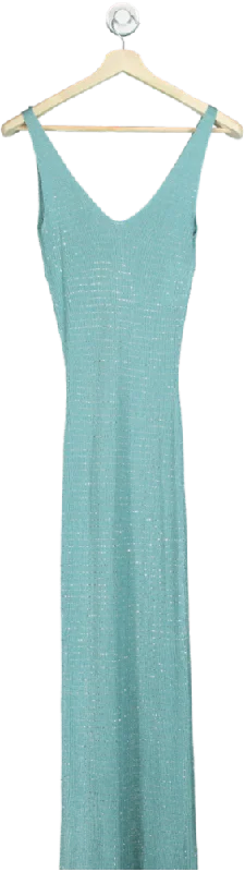 Fashion Nova Aqua Sleeveless Maxi Dress UK S