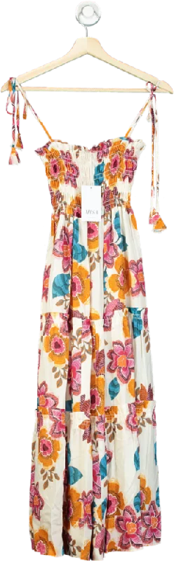 MISA Multicoloured Floral Print Maxi Dress UK XS