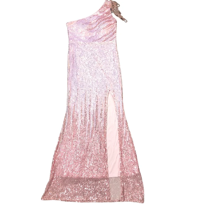 Dress Party Long By Clothes Mentor In Pink, Size: Xl