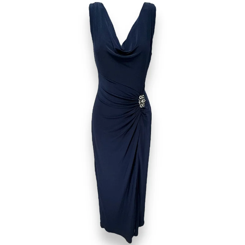 Dress Party Long By Lauren By Ralph Lauren In Navy, Size: 6