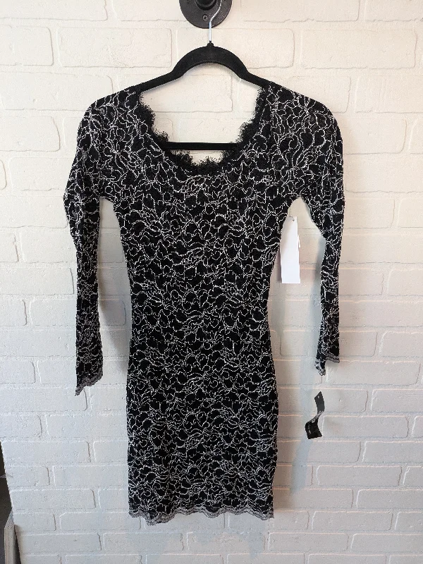 Dress Party Short By Clothes Mentor In Black & White, Size: Xs