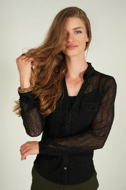 Blouse semi-transparente - LEONCIA-LMU - (E-C4)