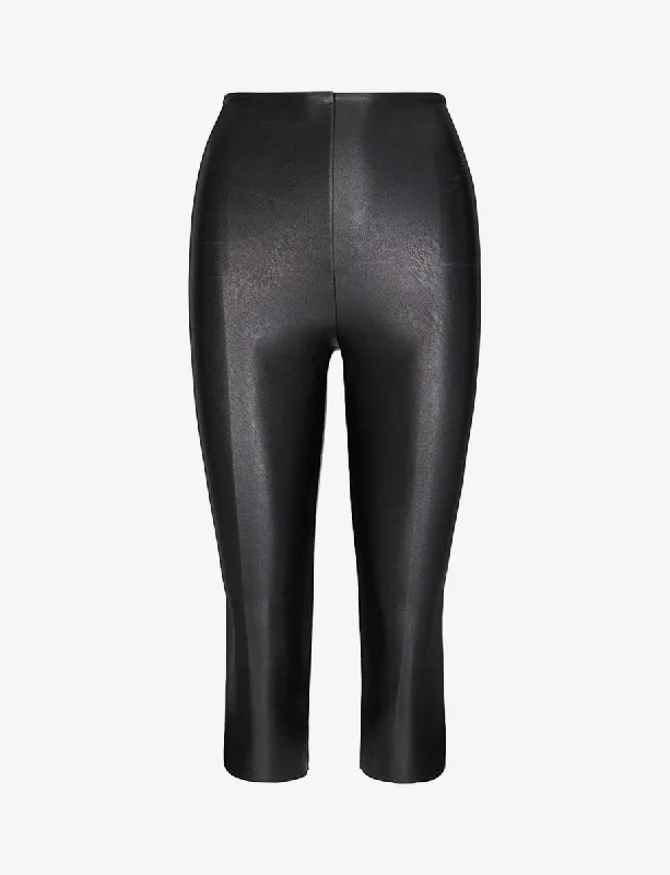 Faux Leather Capri Legging