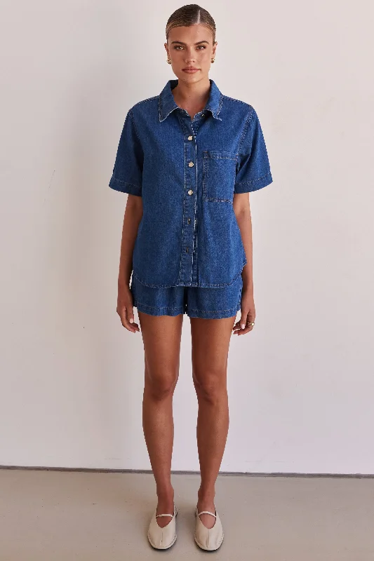 Baylee Denim Shirt (Blue)