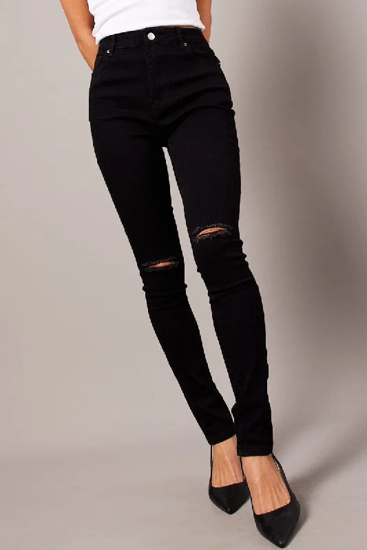 Black Skinny Jean High Rise