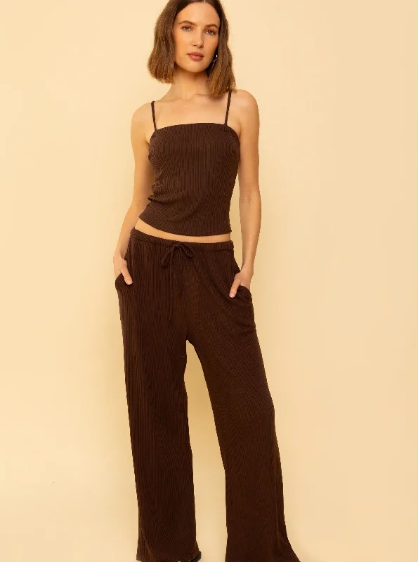 Paloma Pant - Chocolate Rib