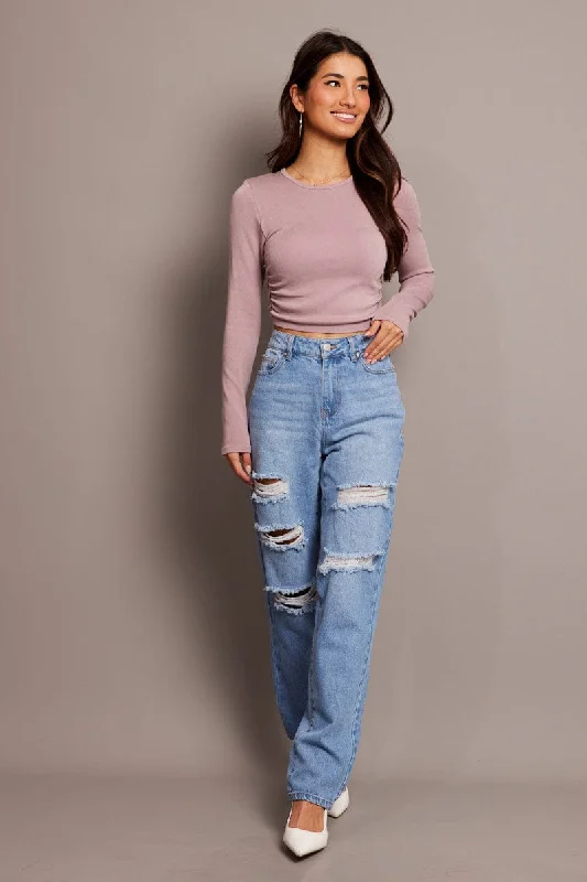 Denim Boyfriend Jean High Rise