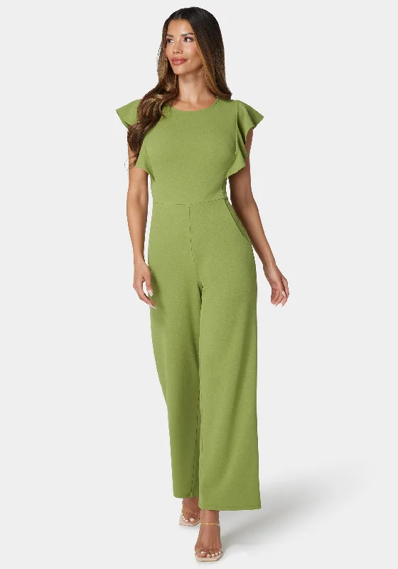 Flutter Sleeve Core Jumpsuit