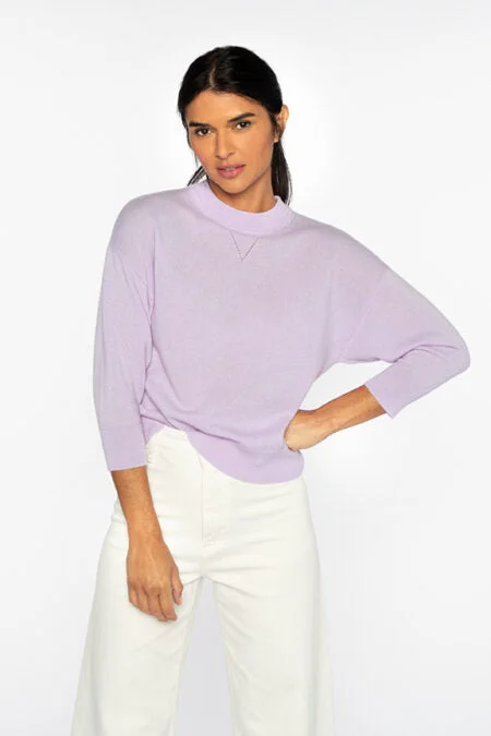 Kinross Cashmere Crop Sweatshirt