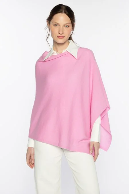 Kinross Cashmere Rib Detail Poncho