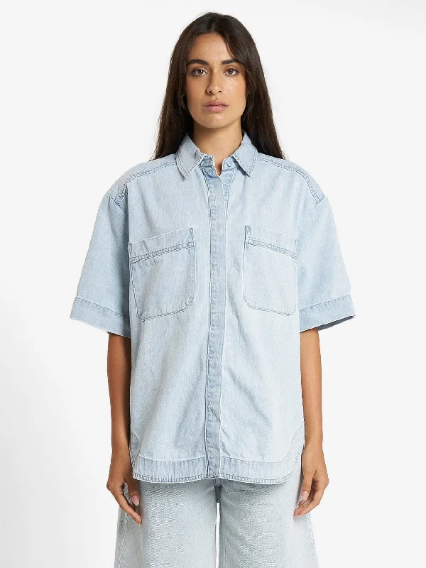 Louise Denim Shirt - Faded Dust Blue