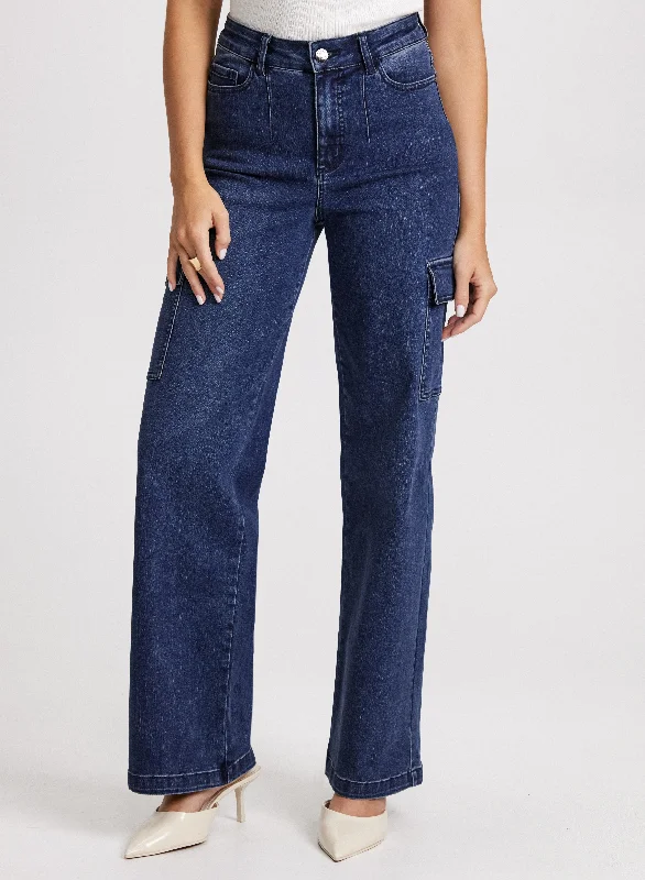 Wide Leg Cargo Jeans